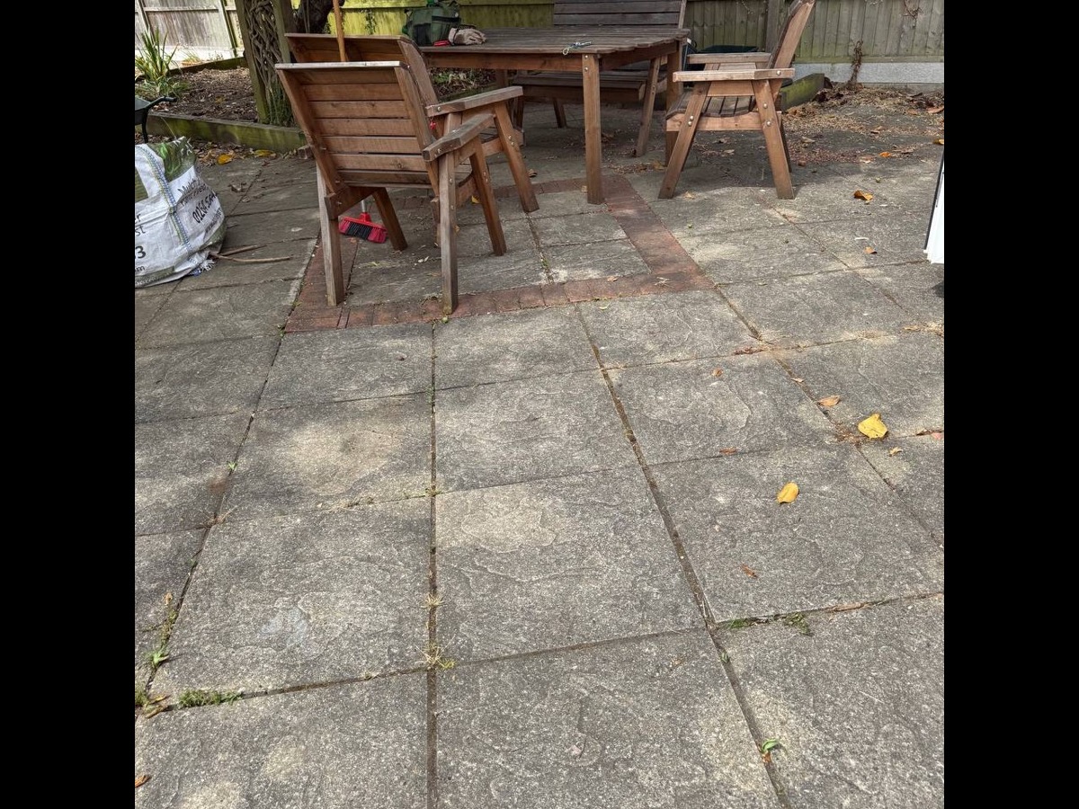 Patio before clearance